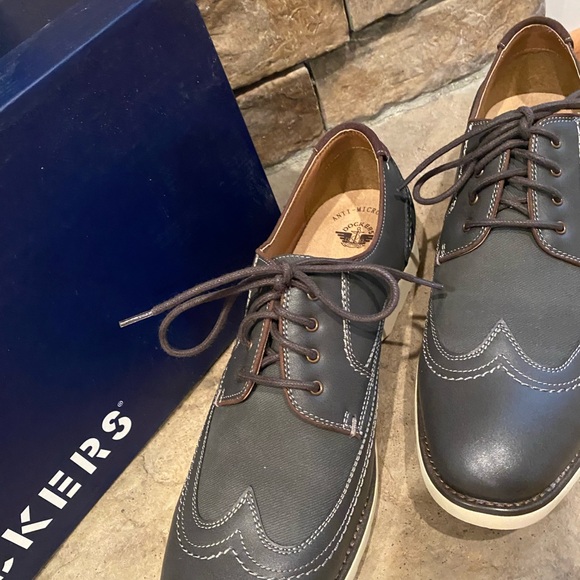 Dockers Men’s Maxwell Business Casual Shoes Grey 12M - Picture 2 of 9